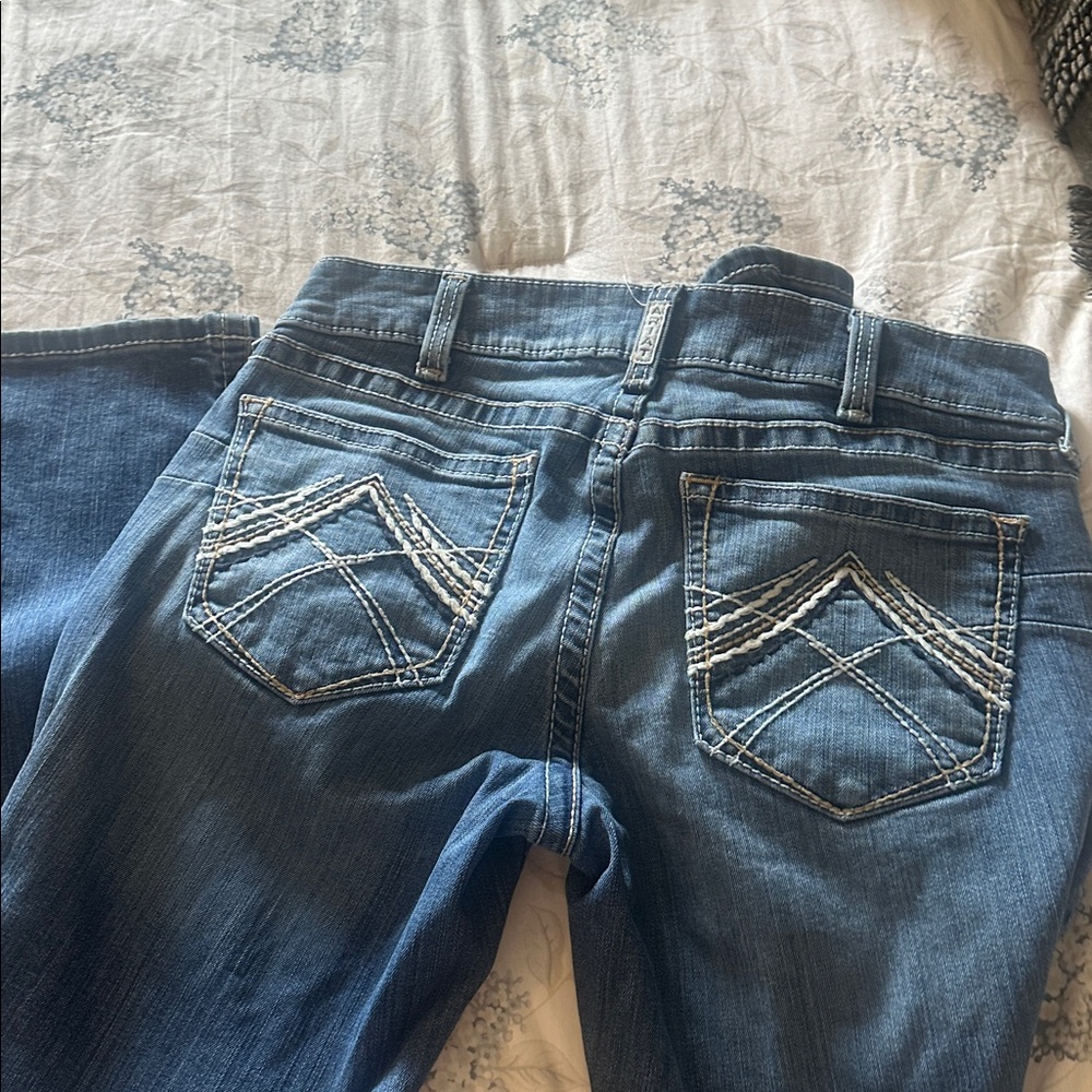 Ariat Blue Denim Jeans with Paisley Detail